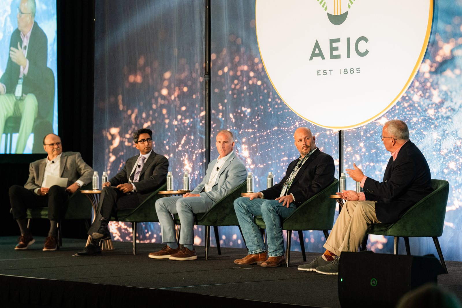 Utility leaders on a panel at an AEIC forum